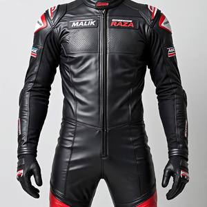Costume de moto en cuir de vachette de qualité supérieure avec bosse et logo personnalisé, options de gros | Fournisseur d'exportation en vrac - Product Image 5