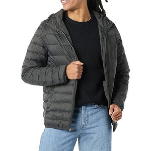 Chaqueta acolchada de alta calidad para hombre, ropa de calle de invierno con logotipo personalizado, cuello levantado con capucha, logotipo personalizable de algodón y nailon transpirable - Product Image 1