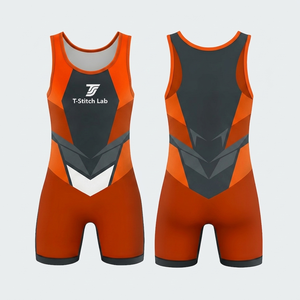 Reasonable Price Breathable Quick Dry <b>Weightlifting</b> Wholesale Rate Men's Wrestling <b>Singlet</b> Custom Logo & Design <b>Singlets</b> - Product Image 2