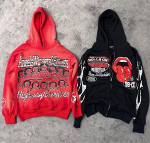 Sweat à capuche unisexe en coton de haute qualité avec mousse 3D pour broderie, design de logo personnalisé, épais et surdimensionné pour homme - Product Image 6