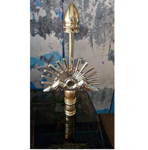 Miniature Flags manufacturer Shining Cotton Cloth Cross Classy Brass Base <b>Table</b> Stand - Product Image 3