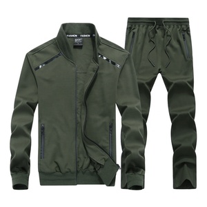 Men's Black Sporty Tracksuit Set Full Zip <b>Jacket</b> With Side Pockets And Drawstring Pants Autumn Wear Regular Fit Solid Color - Product Image 2