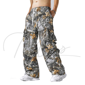 Pantalones Formales de Camuflaje para Hombre, Estilo Holgado, Ligeros, de Lona, Cintura Media, Venta al Por Mayor - Product Image 5