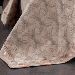 Guzide Podyum Dried Rose 4-Piece Customized Classic Luxury Home <b>Bedspread</b> <b>Set</b> 100% Chenille Organic Woven Striped Washable Anti- - Product Image 5