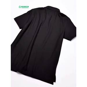<b>Black</b> Short Sleeve Polo Shirt Regular Fit Cotton Oxford Casual Wear With Logo Front Embroidery Blank Plain - Product Image 6