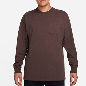 Nouveauté : T-shirt à manches longues pour homme en coton et polyester écologiques, tricoté, lavable, avec impression de logo personnalisée de haute qualité 2026 - Product Image 6