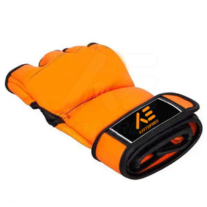 KATBROS MMA Gloves Half Finger PU Leather for Closure Orange Waterproof Non-Slip for Martial Arts Outdoor Adults - Product Image 4