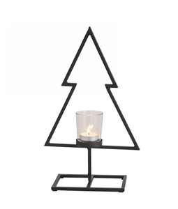Portavelas de hierro forjado de Metal clásico Retro de lujo para decoración del hogar, accesorios de Navidad geométricos de tres patas - Product Image 3