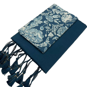 ชุดส่าหรีผ้าชีฟองพิมพ์ลายรุชิ พร้อมขอบลูกไม้และผ้าปาลูเนื้อดี พร้อมเสื้อชีฟองสำหรับผู้หญิง - Product Image 1