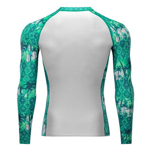 บริการ OEM เสื้อยิมรัดรูปสำหรับผู้ชายแขนเต็มรูปแบบน้ำหนักเบาระบายอากาศได้ BJJ ดีไซน์ระเหิด UPF50 + - Product Image 2