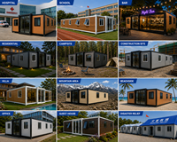 Bâtiment de restaurant extensible de 20 pieds avec aménagement de salle à manger ouverte, fenêtres personnalisées et surfaces durables pour les zones touristiques