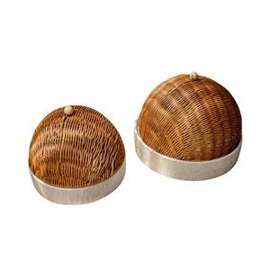 ถาดไม้ถูพื้นทรงกลมที่มีเอกลักษณ์พร้อมฝาปิดหวายถาดใส่อาหารแม่มุกที่สวยงามถาดช็อกโกแลตสำหรับเดือนรอมฎอนจากเวียดนาม - Product Image 5