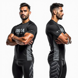 Fabricante de protectores contra sarpullidos BJJ personalizados Impresión sublimada Premium Durable MMA Rash Guards para gimnasio y Sparring Wear - Product Image 1