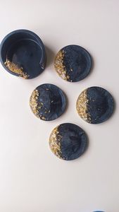 Juego de posavasos de madera modernos hechos a mano, mesa de centro de resina epoxi, ilustraciones decorativas, alfombrilla y almohadillas para bebidas para mesa de GM IMPEX - Product Image 6