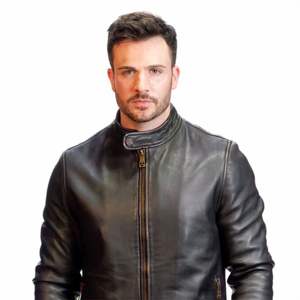 Chaqueta de cuero ajustada para Hombre | Chaqueta de cuero genuino elegante y a medida para un aspecto moderno - Product Image 1