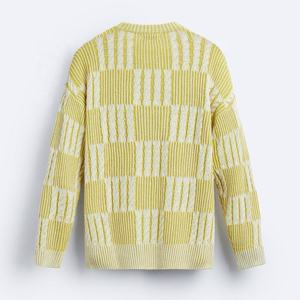 เสื้อสเวตเตอร์ถักมีสายสีสำหรับผู้ชาย - Product Image 2