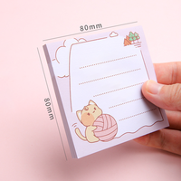 BECOL baru datang lucu kucing Memo Pad kreatif Mini kartun catatan Pad N kali merekat sendiri catatan tempel untuk siswa