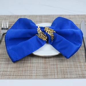 En gros Dernière Arrivée En Forme De Feuille Ronds De Serviette En Métal Plaqué pour La Décoration De Table De Mariage - Product Image 2