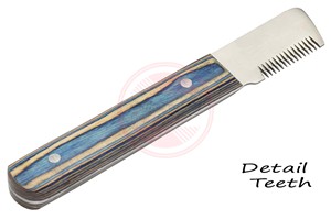 Cuchillos Peladores con Mango de Madera de Agarre Cómodo y Dientes de Acero Inoxidable, Peines Peladores de Primera Calidad, 1 Pieza - Product Image 2