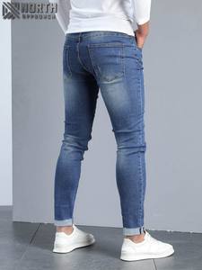 กางเกงยีนส์แฟชั่นผู้ชาย, กางเกงยีนส์เอวปานกลางดีไซน์แบบขาดๆสำหรับฤดูใบไม้ผลิฤดูร้อนฤดูใบไม้ร่วงใหม่2025 - Product Image 5