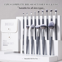 Nouvel ensemble de pinceaux de maquillage professionnels tendance, logo personnalisé, poils synthétiques, fond de teint, fard à paupières, anticernes, kit de pinceaux de maquillage