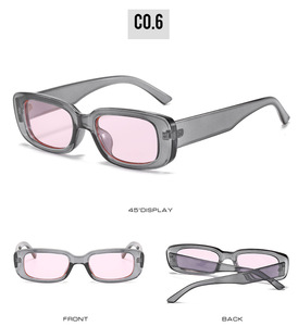Custom Logo <b>Small</b> <b>Frame</b> <b>Sunglasses</b> UV400 Retro Rectangle Shades Wholesale Bulk Vintage Sun Glasses for Women - Product Image 5