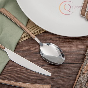 Reusable <b>Wooden</b> Cutlery Set Lightweight Smooth Natural <b>Utensils</b> for Travel - Product Image 5