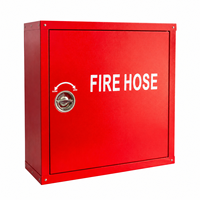 Armoire murale en acier inoxydable rouge pour système de dérouleur de tuyau d'incendie, facile à utiliser et à installer, personnalisable, ensemble complet pour
