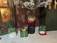 Support pour sapin de Noël, base de sapin en forme d'ours en peluche, décoration festive pour la maison, support en résine pour sapin artificiel jusqu'à 7,5 pieds