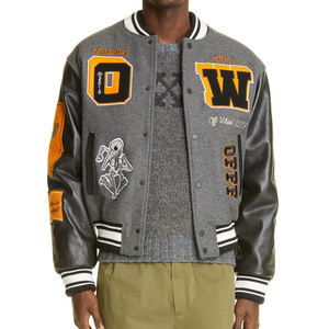 Veste personnalisée pour hommes, tunique de Baseball, couleur disponible en blanc, vente en gros - Product Image 2