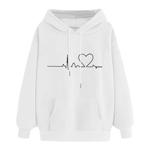 SNKSDGM Women's Soft 100% Cotton Fleece Tunic Hoodie Loose Print Party Blouse <b>Tops</b> ODM Winter Supply From Bangladesh Factory - Product Image 3