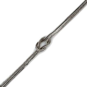 Bracelet tennis en argent sterling 925 avec chaîne queue de renard et nœud d'amour, accessoire de mode - Product Image 3