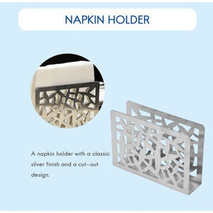 Soporte de pañuelos de diseño de lujo en acero inoxidable perfecto para restaurantes, cafés y resorts - Product Image 4