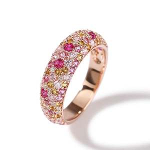 แหวนแต่งงานประดับเพทายหลากสีเจลิยา ดรีม การ์เด้น ทำจากเงินสเตอร์ลิง - Product Image 2