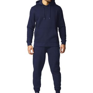 Conjuntos Deportivos Personalizados de Alta Calidad al por Mayor, Estilo Casual, Chándal 100% Algodón para Hombre con Capucha, Diseño Sólido - de Invierno - Product Image 1