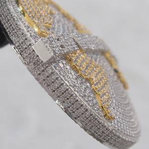 4CT Round Diamond Logo charm Pendant 14K Rose Gold colgante Acabado - Product Image 2