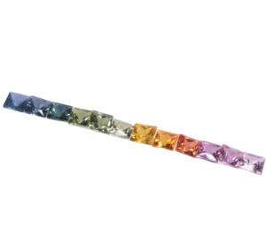 พลอยแซฟไฟร์หลายสีธรรมชาติขนาด4มม. เจียระไนเหลี่ยมเพชรพลอยหลวมเกรด AAA ใบรับรองความร้อนราคาขายส่ง - Product Image 6