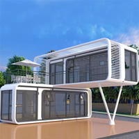 Cabine Solaire Modulaire Empilable à Double Étage de 80 pieds (40x20 pieds) – Maison Capsule Préfabriquée Multi-étages