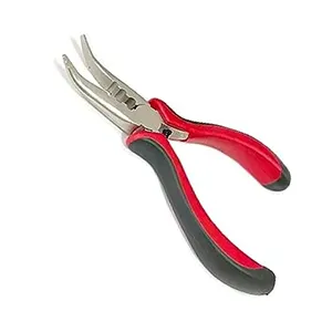 Плоскогубцы с 3 отверстиями мини-плоскогубцы для микро-нано-кольца для наращивания волос и инструмент для удаления противоскользящие ручки (черный красный)