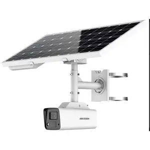 Venda Por Atacado Frete Grátis Novo ColorVu 4MP Kit Câmera Bullet Outdoor Solar Powered com Aquecedor Spotlight