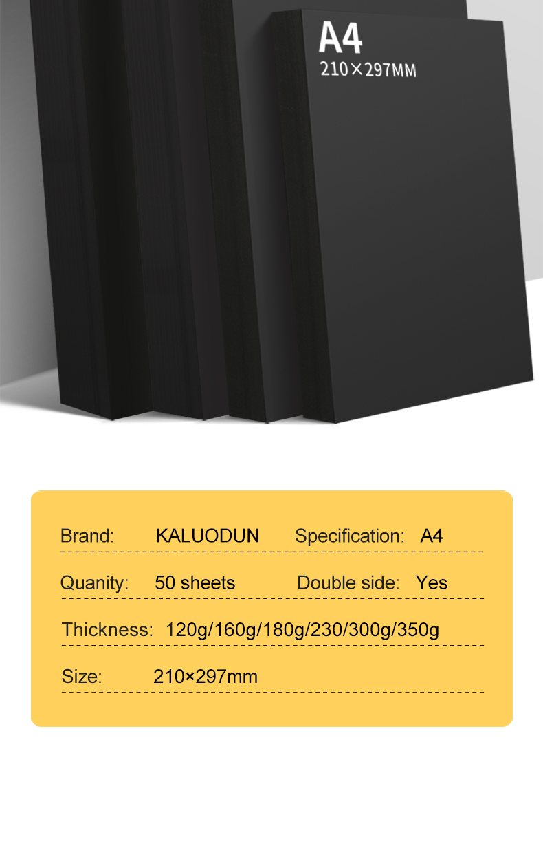 NEUSER PAPIER 5X Book Binding Cardboard DIN A4 In Black, Thickness: 2 Mm, Weight: 1.500 G/m² - View #12