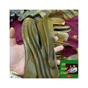 หวีเขาควายทำมือหวีเคราขัดวัสดุเขาธรรมชาติหวีติดทนนานสำหรับการค้าปลีกและขายส่ง - Product Image 3