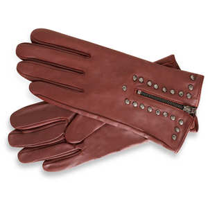 Gants de moto en cuir d'agneau italien pour homme, confortables, décontractés, sportifs, pour l'extérieur, les voyages, doublés en polaire - Product Image 1