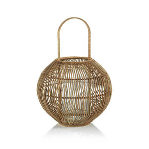 Farol de Vela de Ratán Natural Hecho a Mano, Iluminación Decorativa Ecológica para Mesa de Exterior, Jardín y Patio - Product Image 1