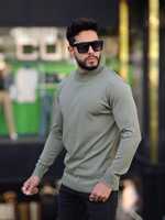 Sudadera informal sólida con cuello redondo para hombre, manga larga, antiarrugas, algodón antiretráctil, parte superior polar, lavado con ácido, Otoño, teñido liso