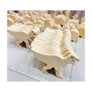 Jeu d'animaux en bois jouets pour enfants animaux en bois naturel coloré de qualité supérieure 99GD - Product Image 2