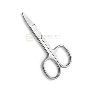 Tijeras profesionales para el cuidado de las uñas, cuchillas rectas afiladas de acero inoxidable, cortacutículas con logotipo personalizado, tipo Romo, Belleza - Product Image 4