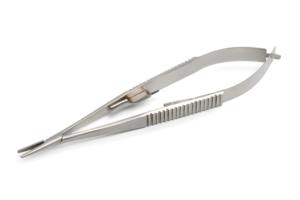 Porte-aiguilles de microchirurgie Castroviejo de haute qualité, en acier inoxydable, instrument manuel pour la chirurgie ophtalmique, certifié MOL CE - Product Image 6