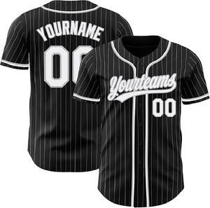 Venta al por mayor de camisetas de béisbol a rayas con logotipo personalizado de secado rápido, transpirable, de manga corta, 100% poliéster, camisetas de béisbol americanas - Product Image 1