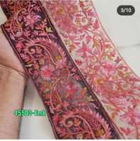 Rubans et dentelles brodés à la machine sur mesure Tissu en organza Divers motifs et fils multicolores pour la revente de robes de mariée
